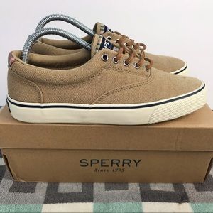 SPERRY Men's Striper II CVO Khaki Shoes  STS22049 Khaki Size 8M Canvas